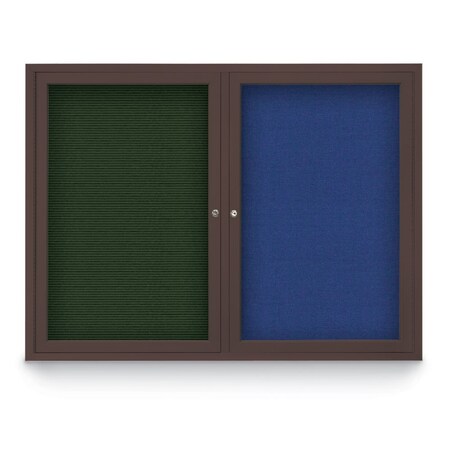 United Visual Products Corkboard, Black/Bronze, 36" x 36" UV403-BRONZE-BLACK